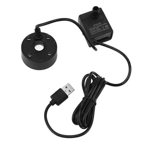 Generador de Niebla USB con Iluminación LED Colorida, Máquina de Niebla Ecológica para Estanque, Jardín, Oficina, Resistente Al Agua (Black)