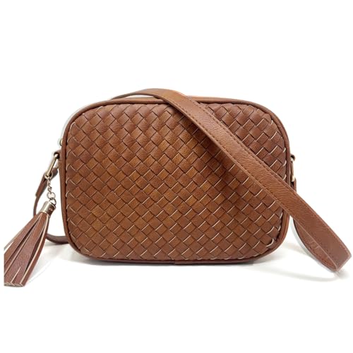 Crossbody Bags for Women,Small Saddle Purse and Boho Woven Cross Body Handbags