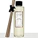 LOVSPA Smoked Vanilla Bean Reed Diffuser Oil Refill with Replacement Reed Sticks | Soothing Scent of Warm Vanilla, Amber and Tonka Bean | Air Freshener for Kitchen, Bathroom or Large Rooms