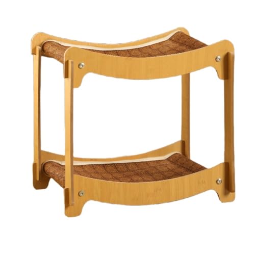 Negosu爪研ぎ器猫砂ヘアスタイル二重爪研ぎベッド麻布型小型~大型猫に適した広いスペース丈夫で丈夫で洗濯可能な複数匹飼育猫ベッド夏用段ボールはチップを落としません (O)