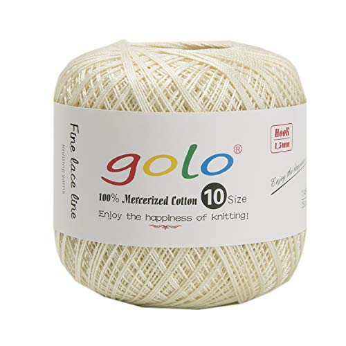 golo Crochet Thread Size 10 White Yarn 804