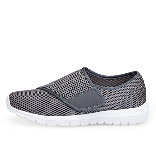 Image of LEADER SHOW Men's Casual Comfort Walking Shoes Ultralight Flats Non-Slip Hook & Loop Fashion Sneakers
