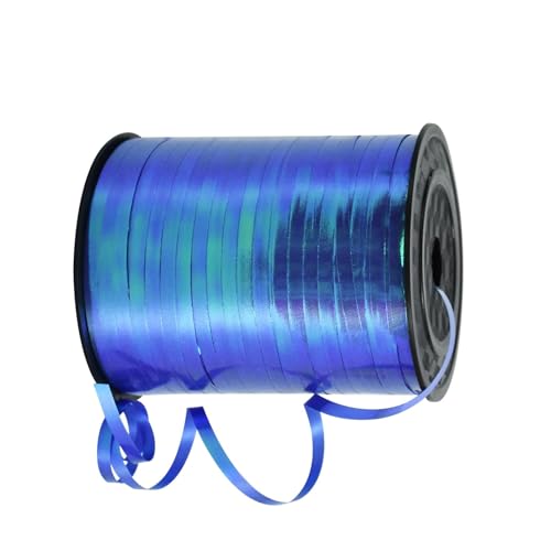 Cinta rizadora iridiscente azul marino para globos, 500 yardas, ideal para envolver regalos, cumpleaños, bodas, fiestas y decoraciones de Navidad