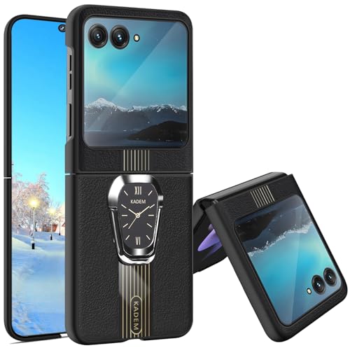 Coque Motorola Razr 2023 en silicone TPU noir avec support intégré
