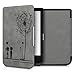 Produktbild kwmobile Schutzhülle kompatibel mit Pocketbook Touch Lux 4/Lux 5/Touch HD 3/Color (2020) - Hülle Kunstleder eReader - Pusteblume Love Grau