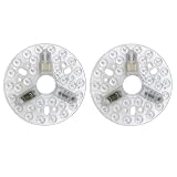 Kit di sostituzione per ventilatore da soffitto a LED dimmerabile da 15 W 3 CCT con funzione di memoria, base universale in alluminio compatibile con la maggior parte dei ventilatori