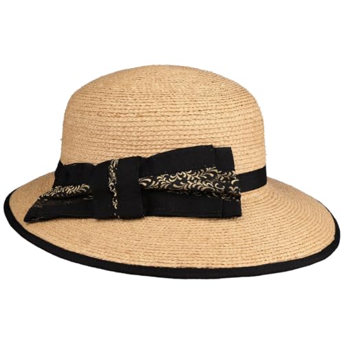 Chapeau de paille femme Narema en raphia d'été avec visière protectrice