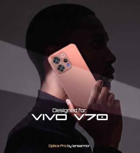 Image of Lensarmor Compatible with Vivo V70 / Vivo V70 Elite Brown Camera Lens Protector - Premium 9H Tempered Glass, Anti-Reflective Coating, Military-Grade Protection & Case-Friendly Design
