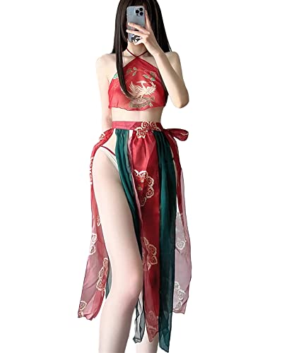 Combinaison en maille transparente pour femme - Costume de fête pour femme - Lingerie sexy d'anime - Cosplay - Danseur, #3) Cover