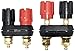 2 Pack Gold Plated Dual Binding Posts with 4mm Banana Plug Jacks, 2-Way Black and Red Terminals by EX ELECTRONIX EXPRESS