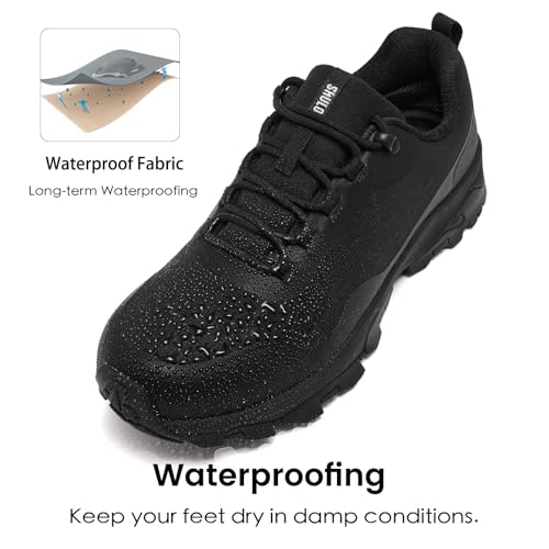 Image of SHULOOK Men's Waterproof Hiking Shoes Lightweight Breathable Non-Slip Trail Trekking Outdoor Shoes