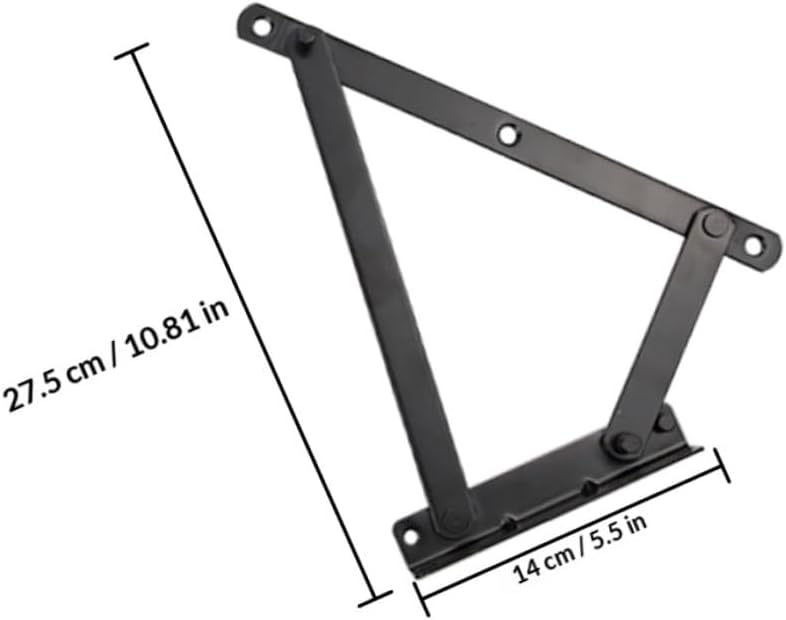 Sofa Bed Hinge with Spring Loaded Drop Leaf Support Triangular Folding Cabinet Hinge for Storage Box Lift-up for Sofa and Coffee Table Hardware