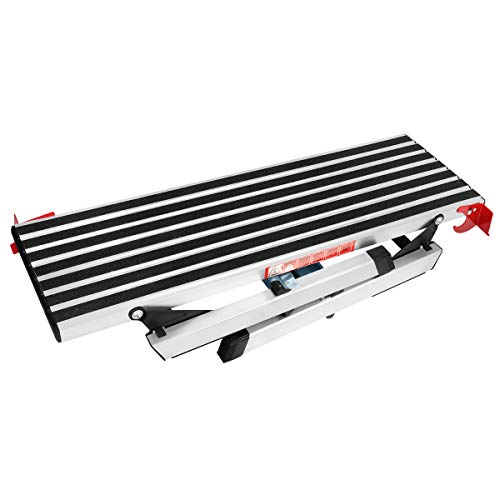 Gimify Work Platform Aluminum Folding Step Ladder Drywall Stool Portable Bench Non-Slip, 330lbs Capacity