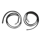 Tissting 2 Stück Mikrofaser Steigbügelriemen mit Edelstahlschließen - Premium Steigbügelriemen für Reitsport, Pferdezubehör und sicheren Reitkomfort (Schwarz)