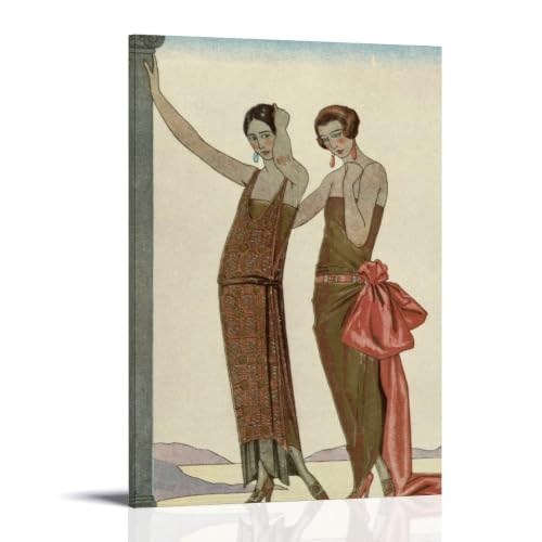 Décoration Murale Art Déco George Barbier 1922 Tableau Toile Vintage