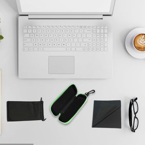 MigWoo 4 Stück Brillenetui aus Denim mit Reißverschluss – Hartschalen-Etui für Sonnenbrillen & Optische Brillen – Stoßfest & Kratzgeschützt – Inklusive 2 Mikrofasertücher und 2 Aufbewahrungsbeutel