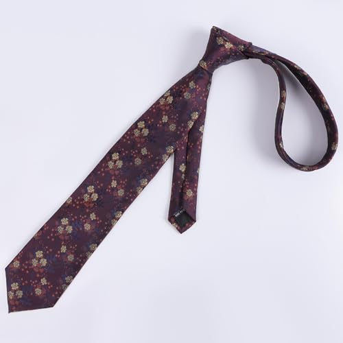 Image of Alizeal Mens 3.15inches Delicate Floral Tie with Small Flower Printed Handkerchief Set
