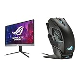ASUS 17.3" 240Hz Portable Gaming Monitor, ROG Spatha X 19000 DPI Wireless Gaming Mouse with Magnetic Charging Stand Bundle