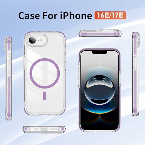 Coque iPhone 17e fine et transparente au quotidien avec support MagSafe