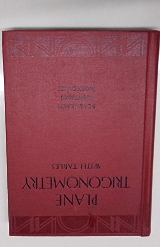 Plane trigonometry and tables (Wentworth-Smith ... B0007FFJJ0 Book Cover