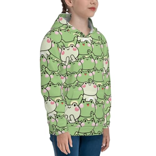 Cute Frogs Kid Hoodies Boys Sweatshirts Girls Pullover with Pocket 7