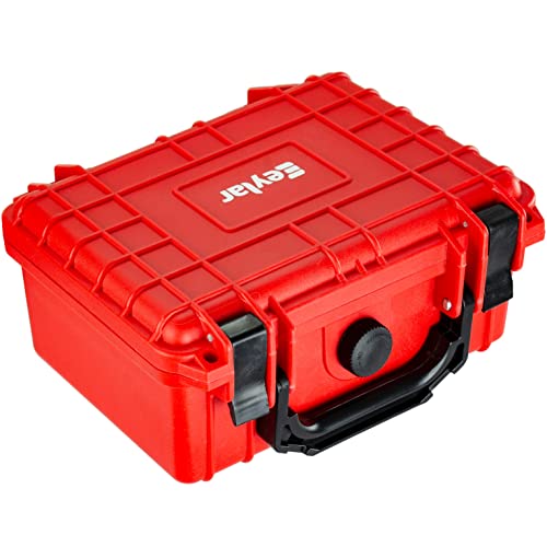 Eylar Protective Hard Case Water & Shock Proof W/Foam Tsa Approved 8.12 Inch 6.56 Inch 3.56 Inch (Red) #TOP1