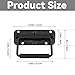YiiSeeJo 2 Pcs Spring Loaded Handle, Black Heavy Duty Stainless Steel Chest Handle, Rubber Grip Folding Handles for Toolbox Chest Case Trunks Crates Storage Boxes