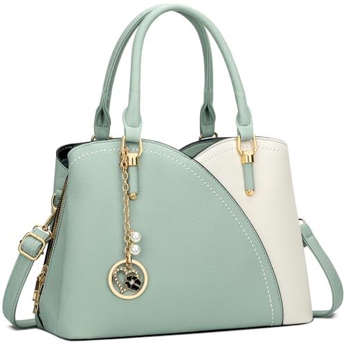 Image of KKXIU Triple Compartments Purses and Handbags for Women Fashion Ladies Satchel Shoulder Top Handle Bag