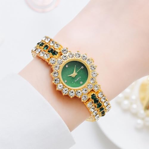 Montre à quartz chic avec strass lot de 5 finitions soignées pour femme élégante
