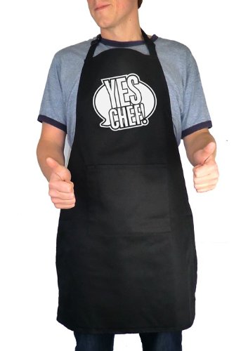 Balcony-Shirts 'Yes Chef!' Apron - Black