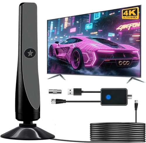 室内アンテナ 550KM 受信範囲 テレビアンテナ 4K HDTV 地デジアンテナ 360度全方位受信 信号ブースター ブースター内蔵 高性能 高感度 設置簡単 USB式 全種類 薄型&小型 UHF VHF 対応 取扱説明書