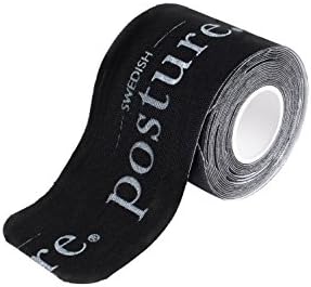 Swedish Posture Kinesio Roll Tape Neck and Shoulder Support (Tape roll, 5 Meter, Black)