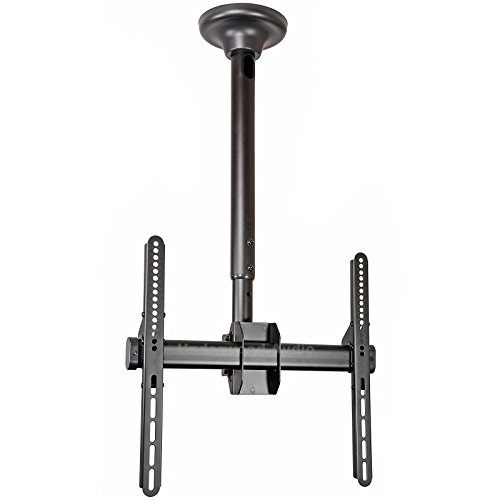 Soporte de techo para montaje de pantalla plana de TV, resistente, giratorio, de inclinación ajustable telescópica, para 32, 40, 42, 49, 50 y 55 pulgadas PLBCE944 02S