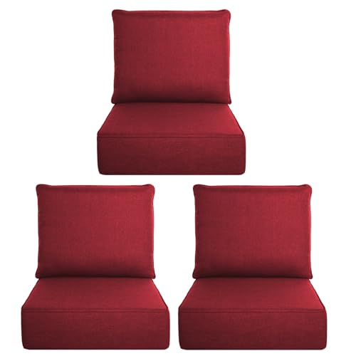 Image of Luxury Outdoor Seat Cushion Set-22 x 24 x 6 Inch Outdoor Chair Cushions with Water Resistant & Removable Cover Outdoor Cushions for Patio Furniture Chair Sofa Couch