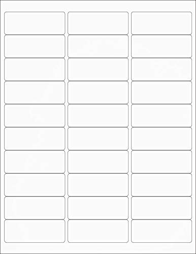 TYH Supplies 750 Address Labels 1 x 2 5/8 Inch, White Matte, Laser & Inkjet Printer, Strong Adhesive, with REALCONCEAL Blocking Technology Compatible with Avery 8160 & 5160 Template