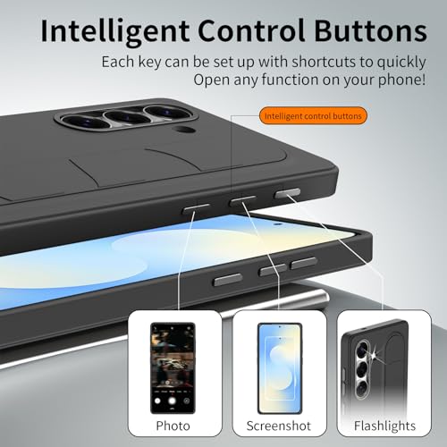 Image of for Samsung Galaxy S25 FE 5G with Smart Button, Standing Grip Phone Case with Kickstand, for Samsung S25 FE 5G Case Smart Button Cover | Hand Strap | Soft Touch | Stand Grip | Smart Butto