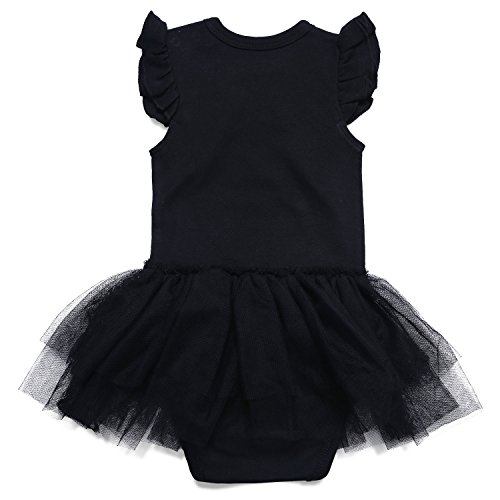 Romperinbox Romeprinbox Baby Girls Solid Little Black Dress Bodysuit (0-3 Months) #TOP7