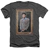 Popfunk Seinfeld Kramer Painting Unisex Adult Heather T-Shirt (Charcoal, Medium)