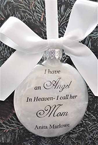 In Memory Mother Memorial Ornament Angel In Heaven I Call Her Mom Personalized Keepsake Sympathy Gift #TOP1
