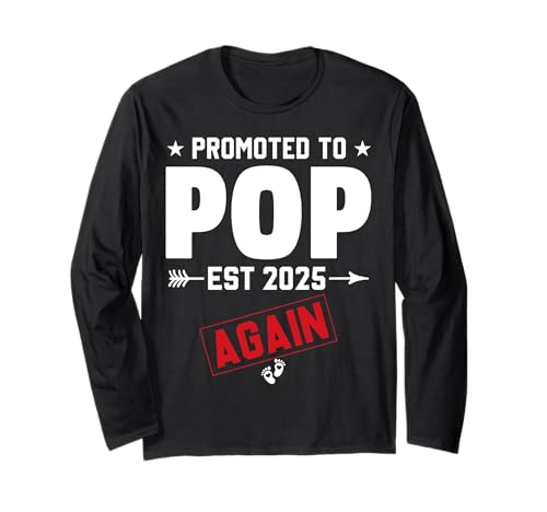 Promoted To Pop Again 2025 Baby Announcement Grandparents Manga Larga