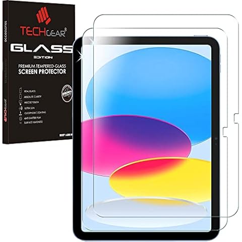 TECHGEAR Tempered Glass Screen Protector for iPad 10 Cover
