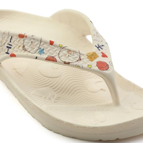 Image of Liberty A-HA HAPPI-LE Casual Slipper For Women - Beige | Slip-on /Flip Flops - Durable and Lightweight | Comfortable and Soft Outsole for Everyday Wear - Stylish Footwear & Cushioned Footbed