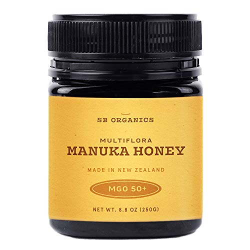 SB Organics Multiflora Manuka Honey MGO 50+ - 8.8 oz Jar of Raw