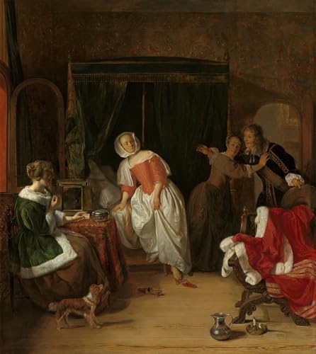 Gabriel Metsu l'intrus tableau ZHAOSHAN pour habiller un mur vide de bureau