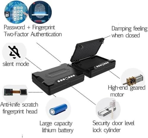 Coffre-fort portable à combinaison numérique et clé de secours - 7