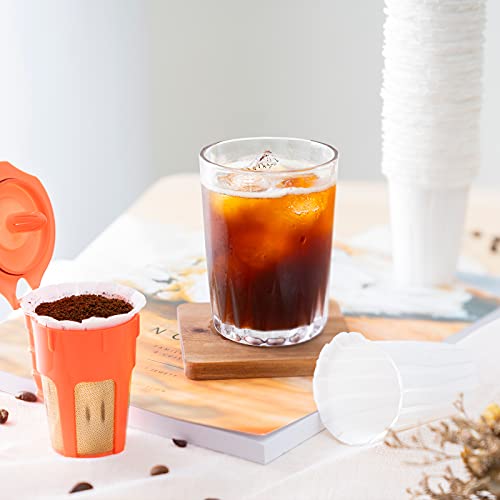 Brbhom Disposable Filters Paper K Carafe Filter Cups K Carafe Pods Compatible Paper-(100 Filters) (White) (White/Large) #TOP5