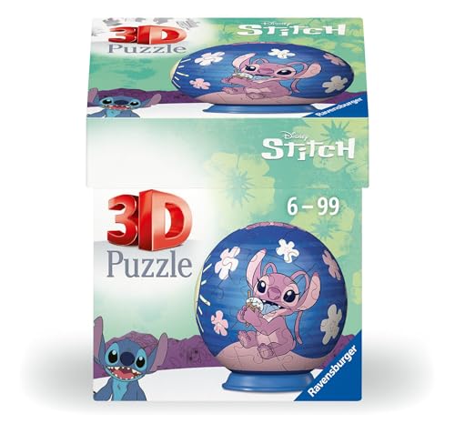 Ravensburger 3D 11597 – Puzzle de Pelota Disney Angel – para Fans Grandes y pequeños de Stitch a Partir de 6 años (11598)