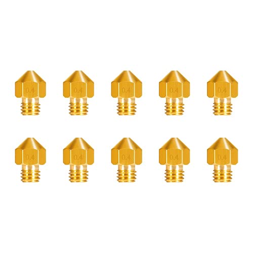 TRONXY Lot de 10 buses MK8 de 0,4 mm pour imprimante 3D MK8 à haute température et résistantes à l'usure Cover