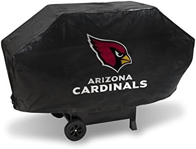 NFL Rico Industries Arizona Cardinals Black Deluxe Grill Cover Deluxe Vinyl Grill Cover - 68" Wide/Heavy Duty/Velcro Staps
