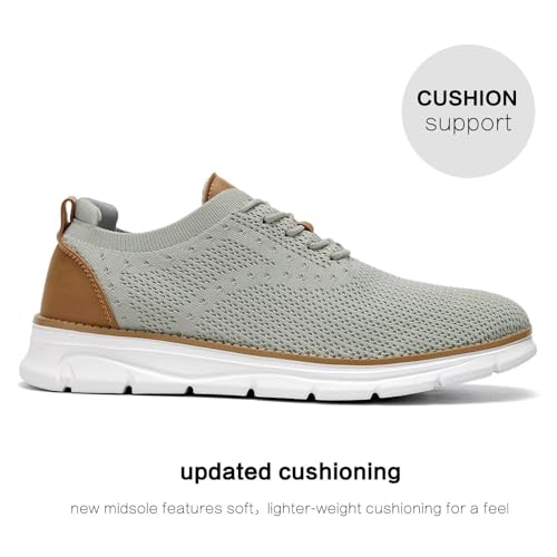Image of Men's Mesh Sneakers Oxfords Lace-Up Lightweight Casual Walking Shoes Driving Shoes